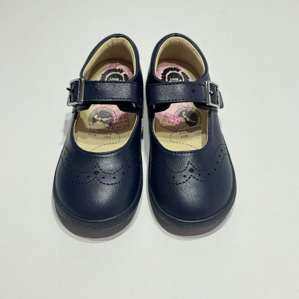 NEW! Livie & Luca Navy Blue Mary Jane Shoes Toddler Girls Size 9M Dress School